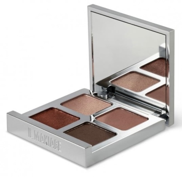 Il Makiage ColorBoss brown eyeshadow quad, waterproof creamy blendable powder - Picture 2 of 7